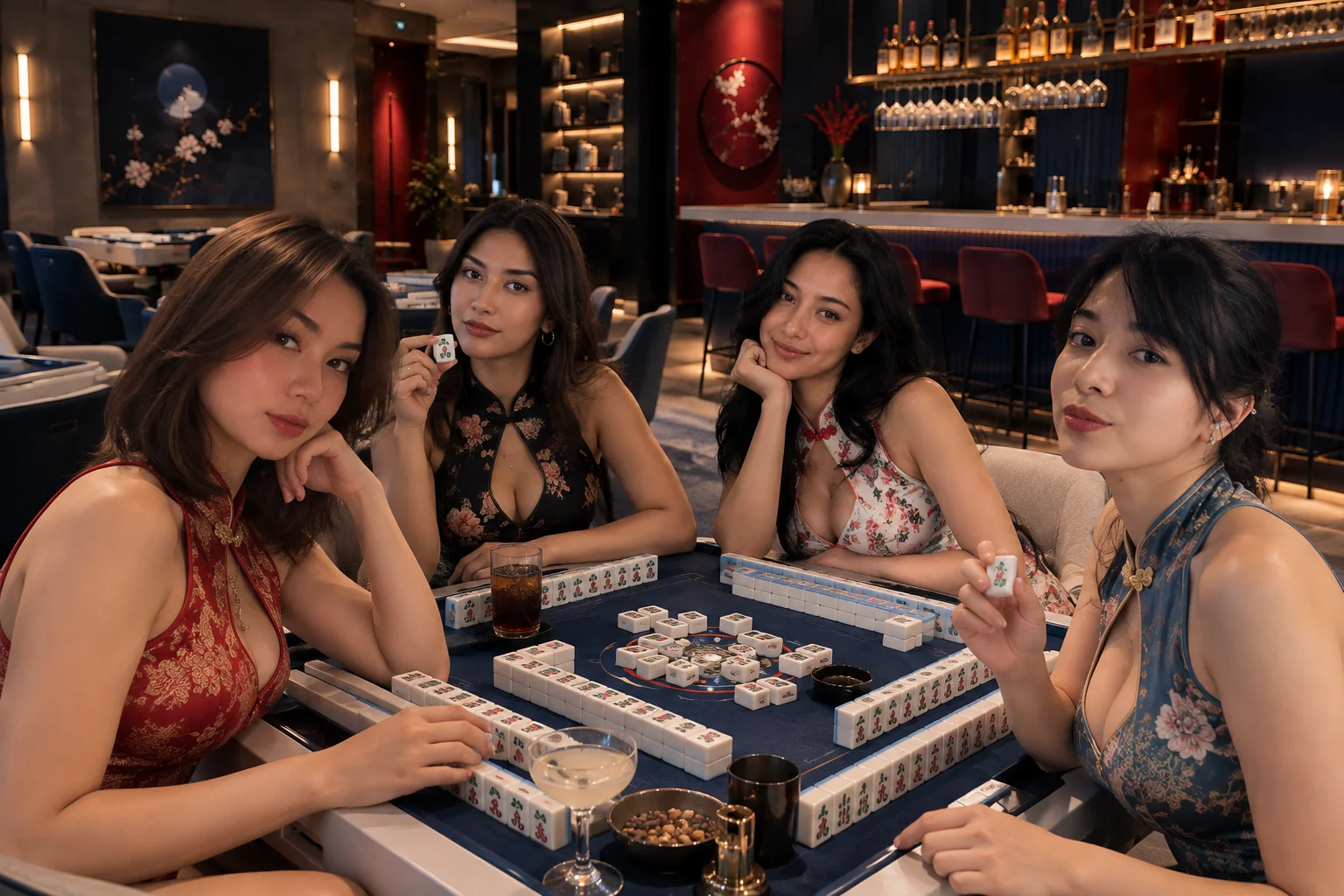 Suasana berkumpul di Mahjong Mania